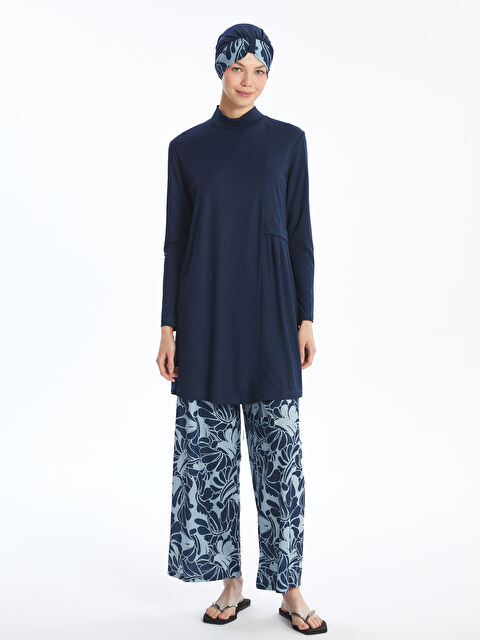LCW DREAM Dik Yaka Desenli Kadın Tesettür Mayo Takımı - S4OS73Z8-LQQ