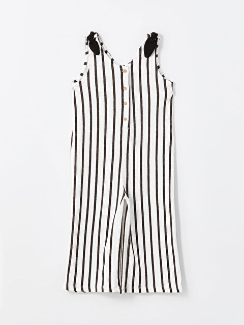 LCW Kids V Yaka Çizgili Kız Çocuk Tulum - S4OS96Z1-LEG