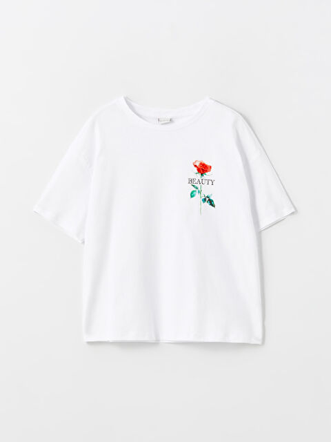 LCW Kids Bisiklet Yaka Kız Çocuk Tişört - S4OT22Z4-Q6K