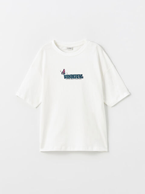 LCW Kids Bisiklet Yaka Kız Çocuk Tişört - S4OT24Z4-LXH