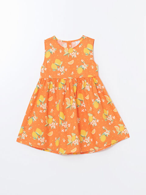 LCW Kids Bisiklet Yaka Çiçekli Kız Bebek  Elbise - S4OT44Z1-LSR