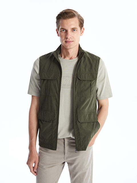 LCWAIKIKI Classic Standart Kalıp Dik Yaka Erkek Yelek - W40009Z8-HDU