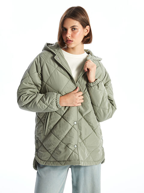 LCW Vision Kapüşonlu Kapitone Kadın Şişme Mont - W40081Z8-Y6X