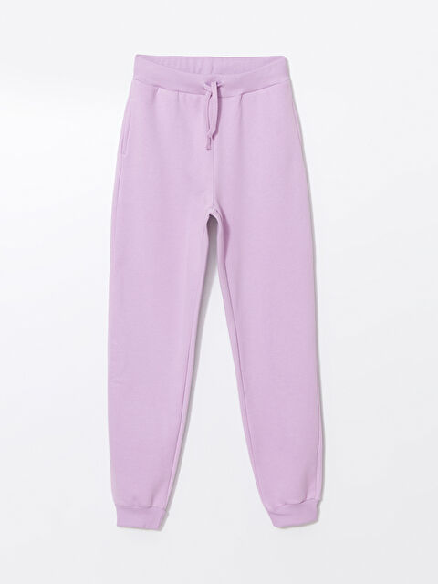 LCW Kids Beli Lastikli Kız Çocuk Kalın Jogger Eşofman Altı - W40096Z4-GMM