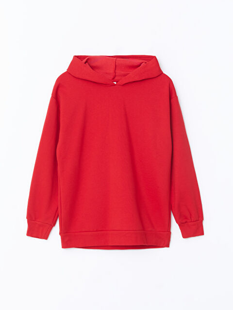 LCW Kids Kapüşonlu Kız Çocuk Kalın Sweatshirt - W40111Z4-GZL