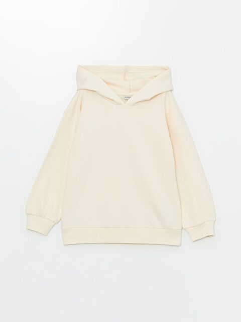 LCW Kids Kapüşonlu Kız Çocuk Kalın Sweatshirt - W40111Z4-YDK