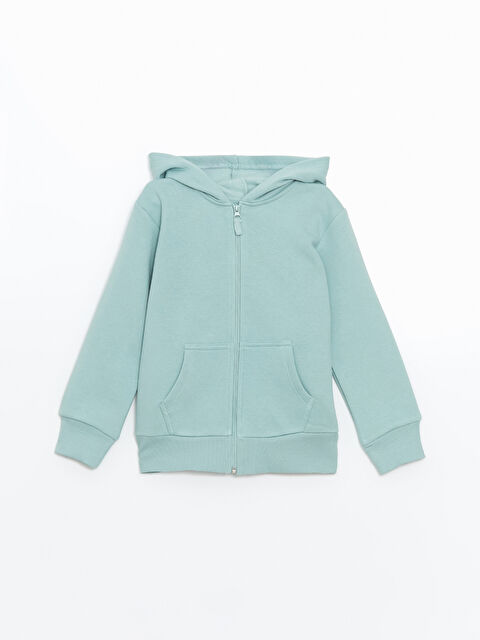 LCW Kids Uzun Kollu Kız Çocuk Kalın Fermuarlı Sweatshirt - W40157Z4-GBZ