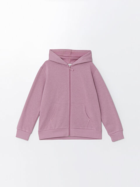 LCW Kids Uzun Kollu Kız Çocuk Kalın Fermuarlı Sweatshirt - W40157Z4-GHT