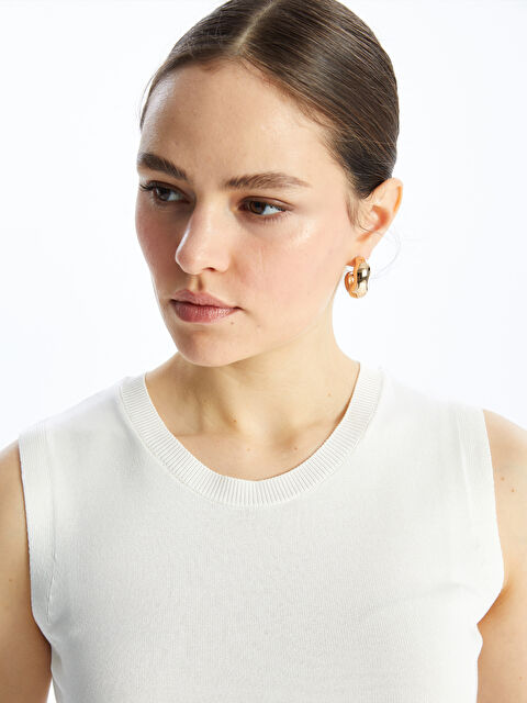 LCWAIKIKI Basic Kadın Bisiklet Yaka Düz Triko Kazak - W40176Z8-R9J