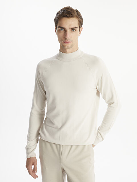 LCW Vision Yarım Balıkçı Yaka Uzun Kollu Erkek Triko Kazak - W40191Z8-VZD