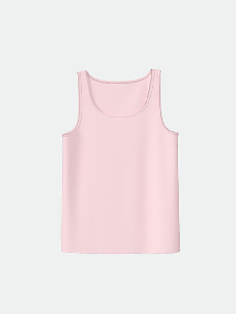 LCW Kids Bisiklet Yaka Basic Kız Çocuk Atlet - W40366Z4-FWW