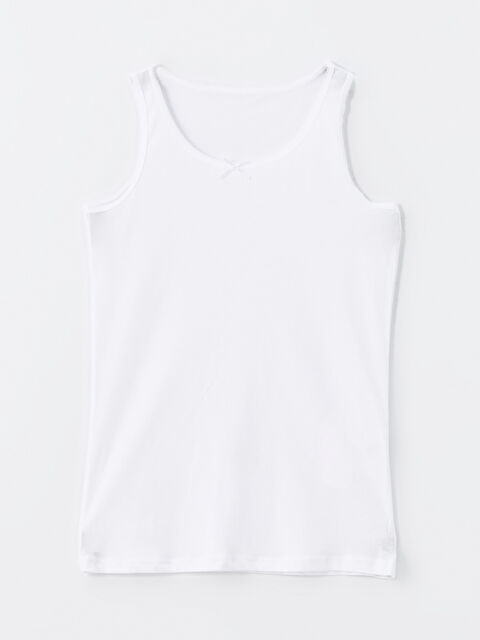 LCW Kids Bisiklet Yaka Basic Kız Çocuk Atlet - W40366Z4-Q6K