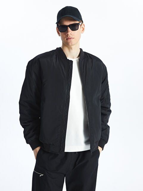 XSIDE Rahat Kalıp Kolej Yaka Bomber Erkek Mont - W40433Z8-CVL