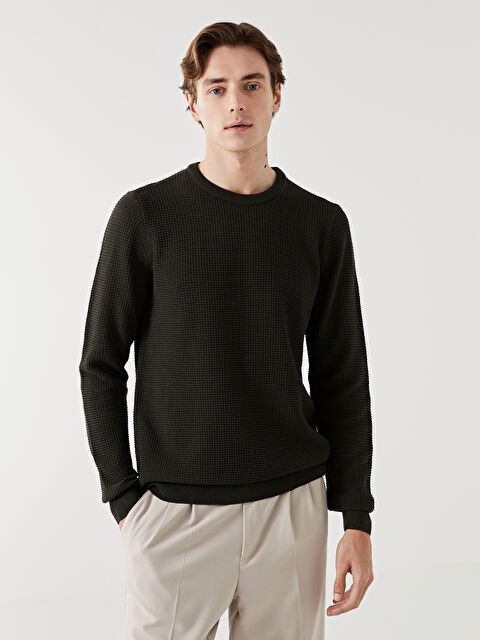 LCW Vision Bisiklet Yaka Erkek Triko Kazak - W40733Z8-DYF