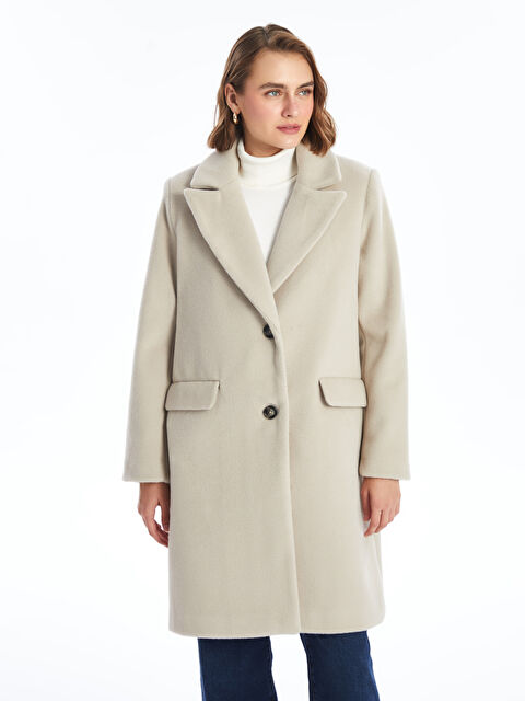 LCWAIKIKI Classic Ceket Yaka Kadın Kaşe Kaban - W40776Z8-FXP