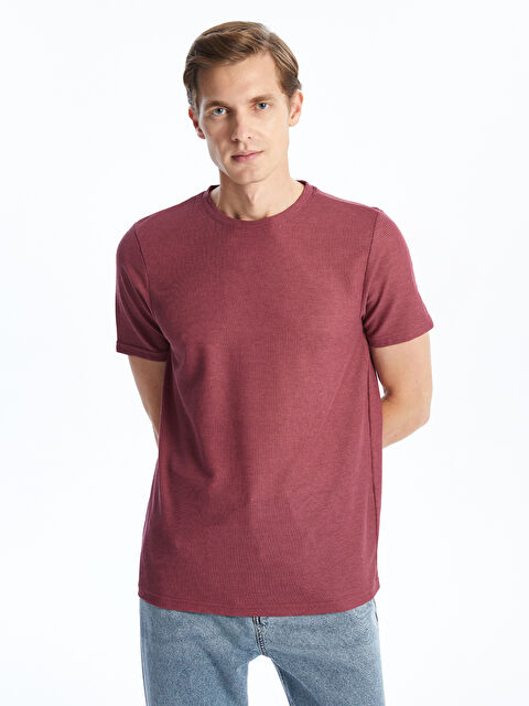 LCWAIKIKI Classic Bisiklet Yaka Kısa Kollu Erkek Tişört - W40806Z8-H7G