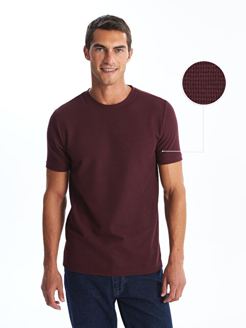 LCWAIKIKI Classic Bisiklet Yaka Kısa Kollu Erkek Tişört - W40806Z8-SPK