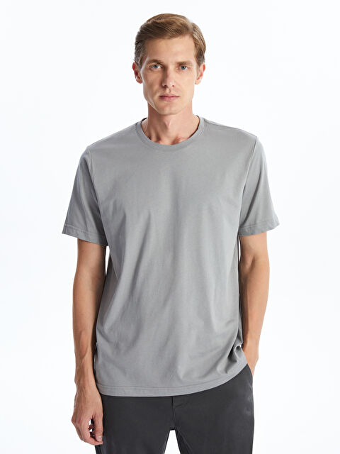 LCWAIKIKI Classic Bisiklet Yaka Penye Erkek Tişört - W40813Z8-Z2Y