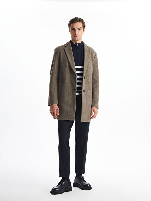 LCW Vision Standart Kalıp Ceket Yaka Erkek Kaşe Kaban - W40864Z8-DU7