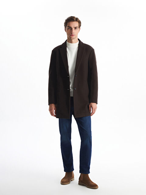 LCW Vision Standart Kalıp Ceket Yaka Erkek Kaşe Kaban - W40864Z8-JNU