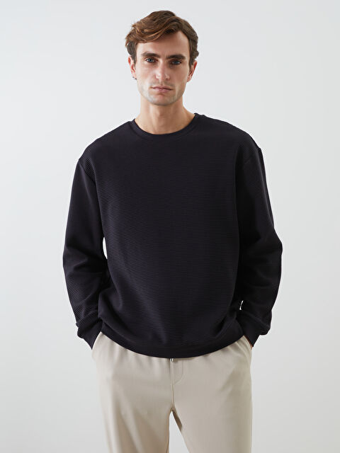 LCW Vision Sweat-shirt à Manches Longues pour Hommes avec Col Rond - W40952Z8-CVL