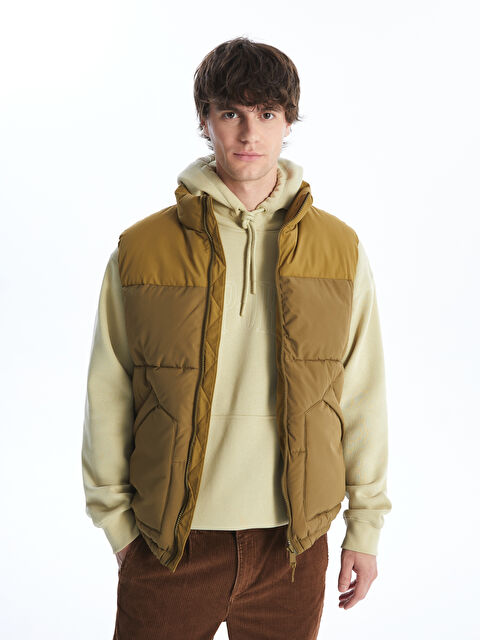 XSIDE Standart Kalıp Dik Yaka Erkek Şişme Yelek - W41039Z8-HCU