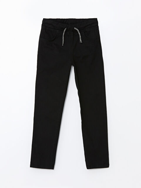 LCW Kids Beli Lastikli Slim Fit Kız Çocuk Pantolon - W41059Z4-CVL