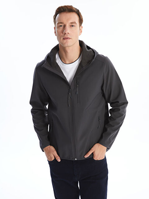 LCWAIKIKI Classic Standart Kalıp Kapüşonlu Erkek Yağmurluk - W41063Z8-HEF