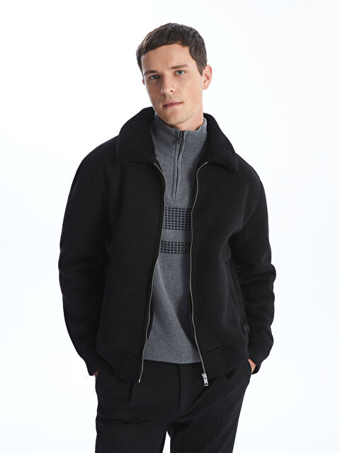 LCW Vision Rahat Kalıp Gömlek Yaka Süet Erkek Mont - W41102Z8-CVL