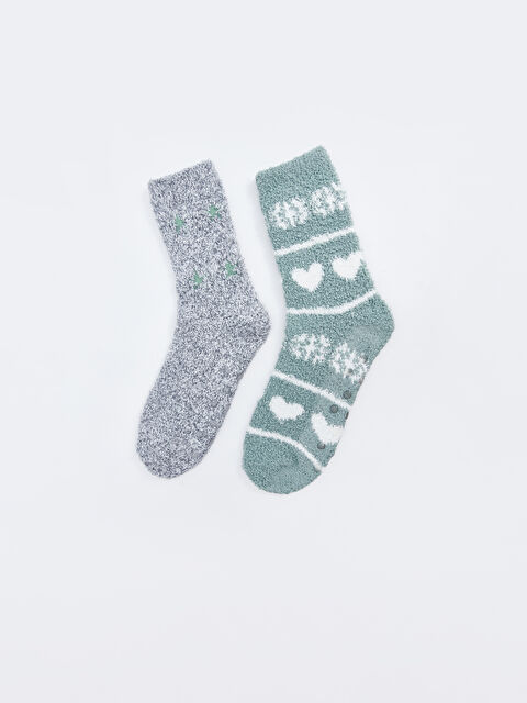 LCW DREAM Desenli Kadın Ev Çorabı 2'li - W41304Z8-J1Q