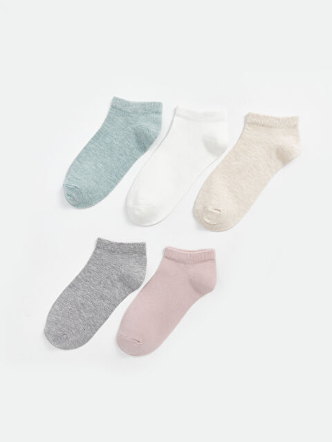 LCW DREAM Kadın Düz Patik Çorap 5'li - W41326Z8-LAF