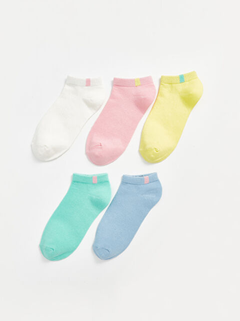 LCW DREAM Kadın Düz Patik Çorap 5'li - W41366Z8-JYX