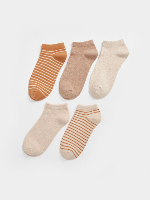 LCW DREAM Çizgili Kadın Patik Çorap 5'li - W41388Z8-J0U