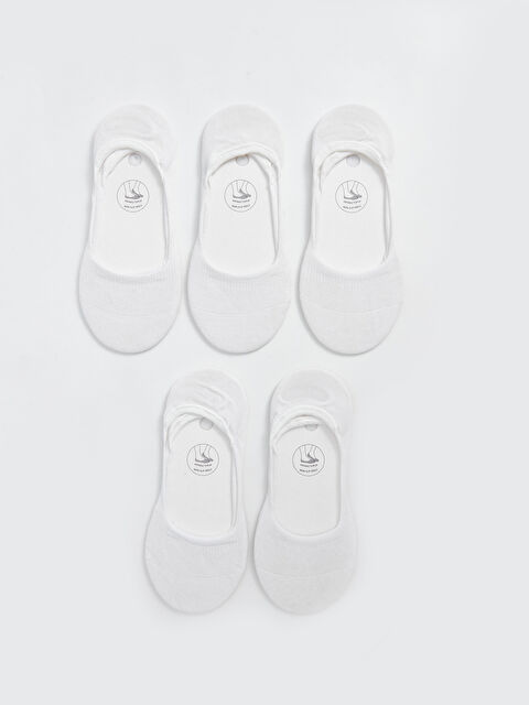 LCW DREAM Düz Kaymaz Topuk Kadın Babet Çorap 5'li - W41394Z8-FFB