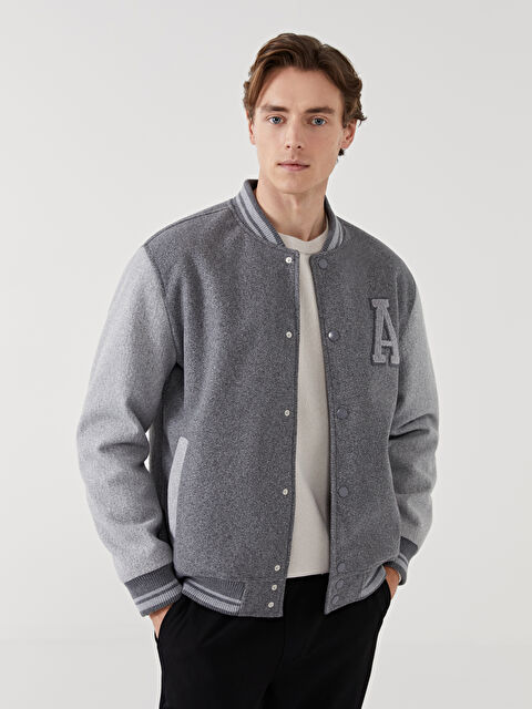 LCW Vision Standart Kalıp Kolej Yaka Erkek Bomber Mont - W41407Z8-CUZ