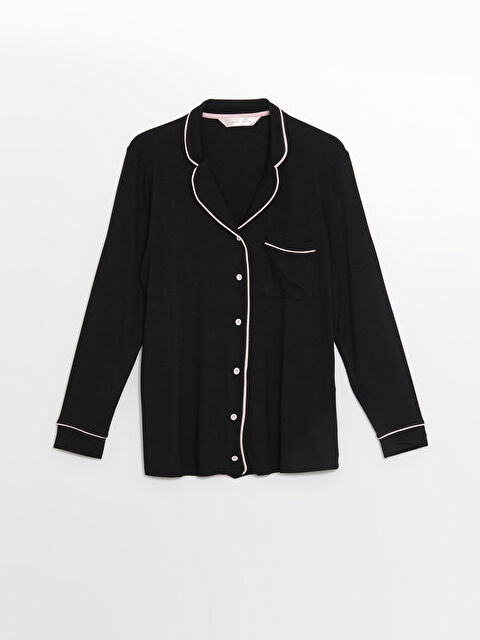 LCW DREAM Gömlek Yaka Kadın Pijama Üstü - W41421Z8-CVL