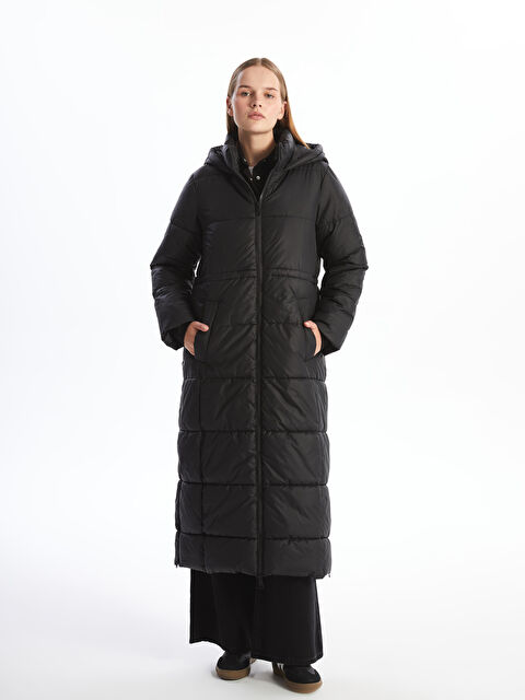 LCW Modest Kapüşonlu Kadın Şişme Mont - W41429Z8-RQL