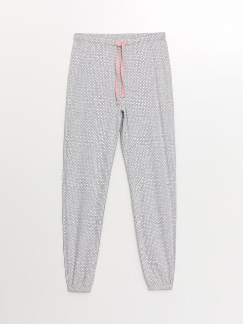 LCW DREAM Beli Lastikli Puantiyeli Kadın Jogger Pijama Alt - W41450Z8-998