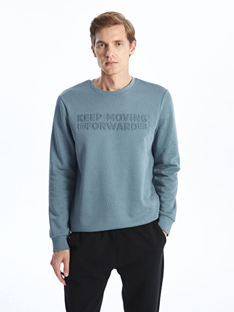 LCWAIKIKI Classic Bisiklet Yaka Uzun Kollu Erkek Kalın Sweatshirt - W41564Z8-Y0L