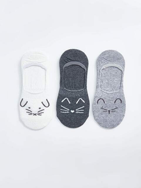 LCW DREAM Baskılı Kadın Babet Çorap 3'lü - W41646Z8-FDU