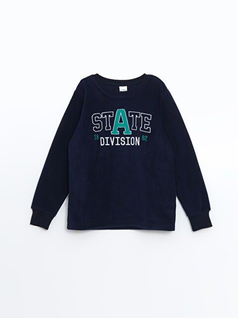 LCW Kids Bisiklet Yaka Polar Erkek Çocuk Pijama Üst - W41689Z4-JC7