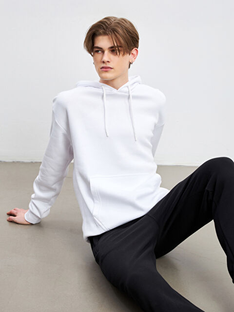 LCW Vision Muškarac BIJELA Majica s kapuljačom/Dukserica - W41721Z8-R5B