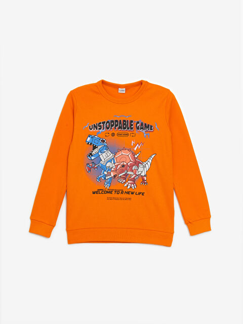 LCW Kids Crew Neck Printed Boys' T-Shirt - W41853Z4-GNN