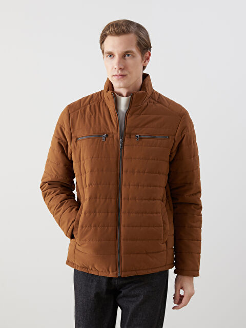 LCWAIKIKI Classic Standart Kalıp Dik Yaka Erkek Şişme Mont - W42208Z8-CXS