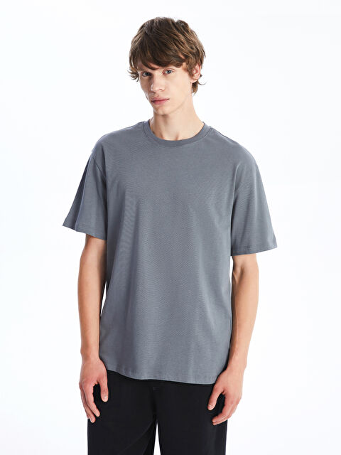 XSIDE Bisiklet Yaka Penye Erkek Tişört - W42252Z8-VYK