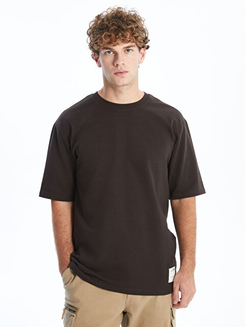 XSIDE Bisiklet Yaka Kısa Kollu Erkek Sweatshirt - W42343Z8-RUG