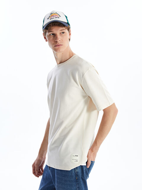 XSIDE Bisiklet Yaka Kısa Kollu Erkek Sweatshirt - W42343Z8-YCM