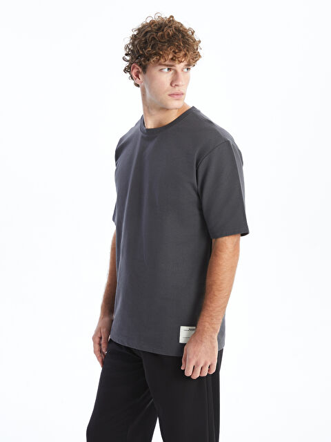 XSIDE Bisiklet Yaka Kısa Kollu Erkek Sweatshirt - W42343Z8-YSZ