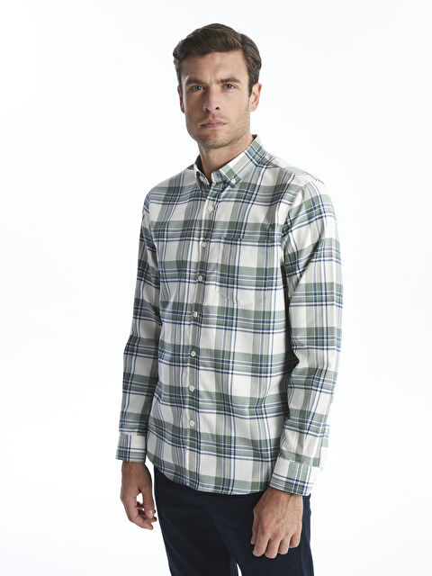 LCWAIKIKI Classic Regular Fit Uzun Kollu Ekose Erkek Gömlek - W42402Z8-SZ4