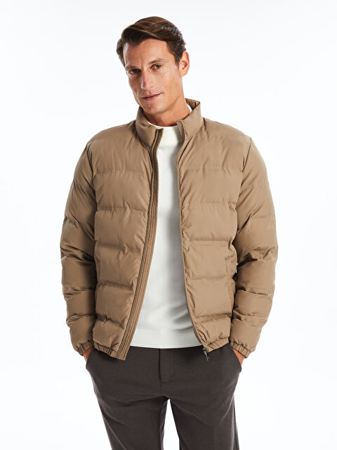 LCWAIKIKI Classic Standart Kalıp Dik Yaka Erkek Şişme Mont - W42435Z8-HDB